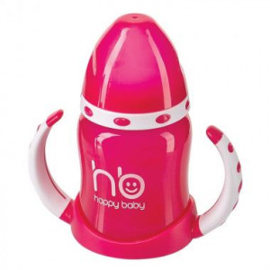 Happy Baby Поильник с двумя тренировочными клапанами 180мл ERGO CUP 14005 Поильник Happy Baby Ergo Cup с ручками эргономичной формы