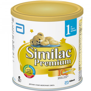 Детская смесь Similac Premium 1 для новорожденного 400 г Детская молочная смесь с пребиотиками для кормления детей с рождения от 0 до 6 мес.