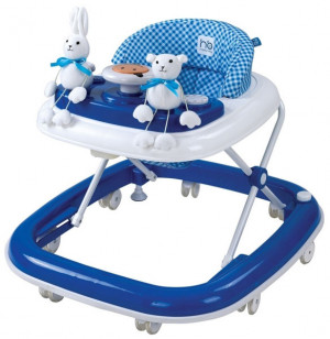 Ходунки Happy Baby &quot;Smiley&quot; Детские ходунки с регулируемым сиденьем и панелью развивающих игрушек. Цвет синий.