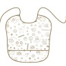 Нагрудник Inseense с кармашком, белый с рисунком, 33х33 см - Нагрудник Inseense с кармашком, белый с рисунком, 33х33 см