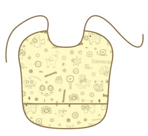 Нагрудник Inseense с кармашком, желтый с рисунком, 33х33 см Нагрудник с кармашком с ПВХ-покрытием защитит одежду малыша от пятен и разводов во время приема пищи. Легко мыть и стирать, можно использовать сразу после стирки.