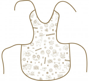 Фартук Inseense защитный с ПВХ покрытием, белый с рисунком, 36х38 см Фартук защитный Inseense предназначен для защиты детской одежды во время занятий творчеством.