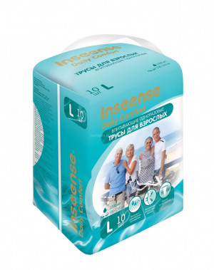 Впитывающие подгузники-трусики для взрослых Inseense Daily Comfort L 10 шт Идеальное средство личной гигиены гигиены