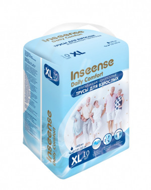 Впитывающие подгузники-трусики для взрослых Inseense Daily Comfort XL 10 шт 1 Идеальное средство личной гигиены