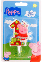 Свеча цифра Peppa Pig №1