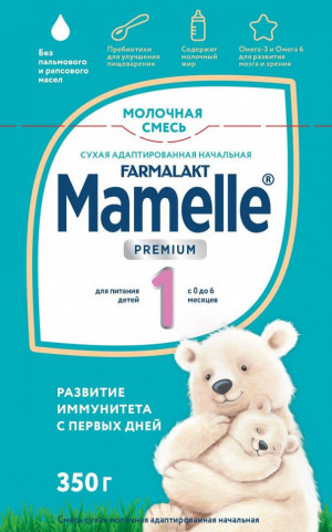 Детская молочная смесь MAMELLE 1 PREMIUM 350 г с 0-6 мес Детская молочная смесь MAMELLE PREMIUM 1 350 г с 0-6 мес