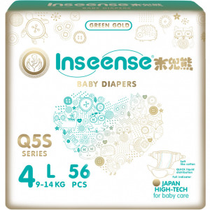 Подгузники Inseense Q5S Comfort L (9-14 кг) 56 шт Мягкие, комфортные детские подгузники Inseense Q5S Сomfort быстро впитывают жидкость и надежно удерживают влагу внутри подгузника. Подходят для мальчиков и девочек.