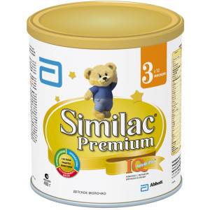 Детская молочная смесь Similac Premium 3  400 г Детская молочная смесь с пребиотиками для кормления детей с 12 мес.
