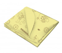 Клеенка подкладная Inseense с ПВХ-покрытием 50х70 см, желтая с рисунком