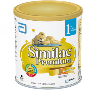 Детская смесь Similac Premium 1 для новорожденного 900 г Детская молочная смесь с пребиотиками для кормления детей с рождения от 0 до 6 мес.